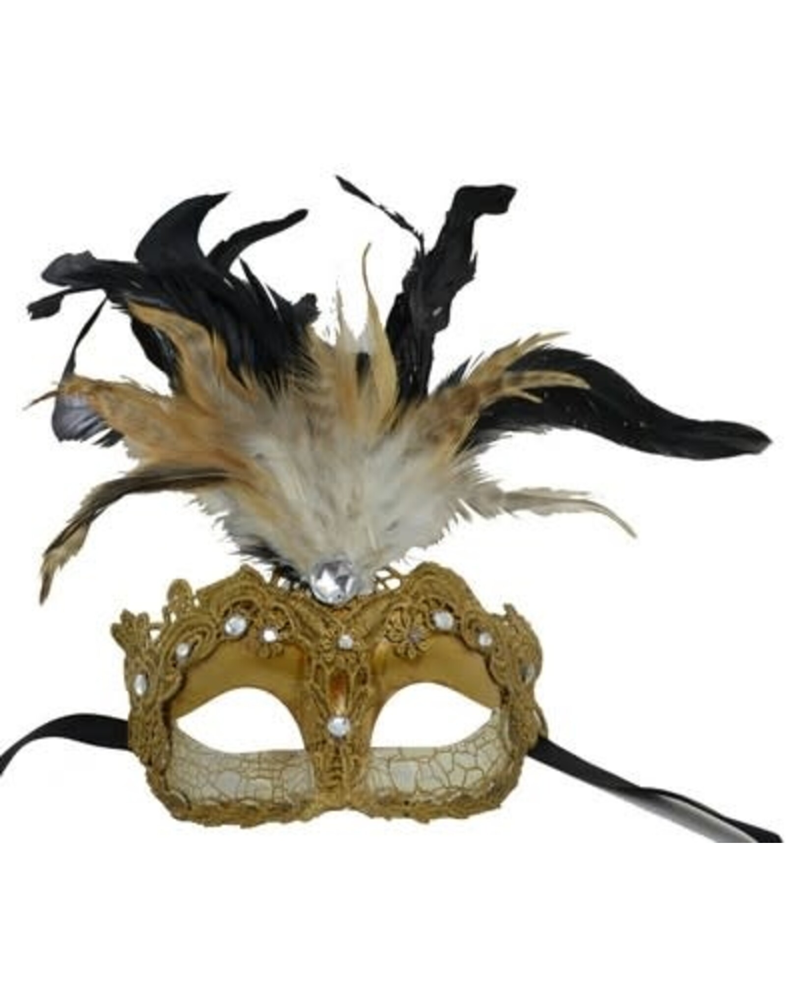 KBW Mask with Lace and Feathers