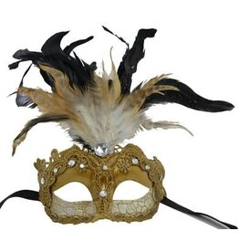 KBW Mask with Lace and Feathers