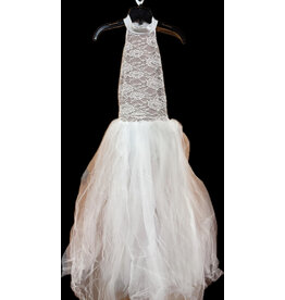 Body Wrappers *Disc* Backless Tutu Dress - White Large
