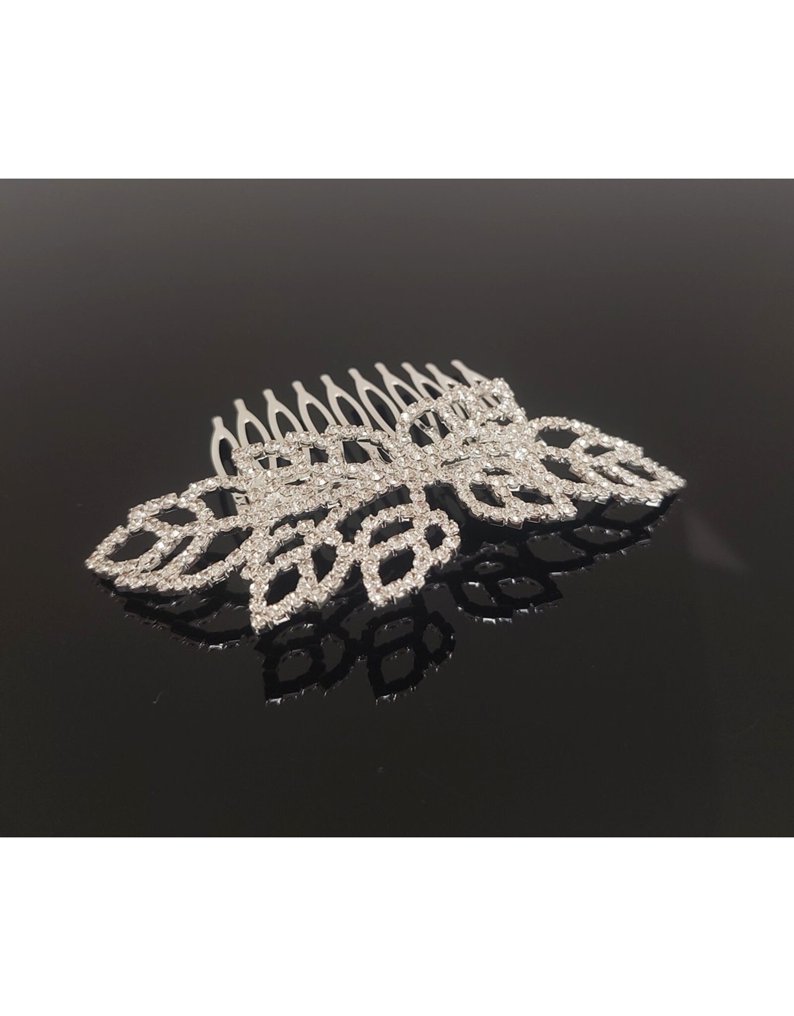 fH2 Rhinestone Hair Comb 4" X 2.5"