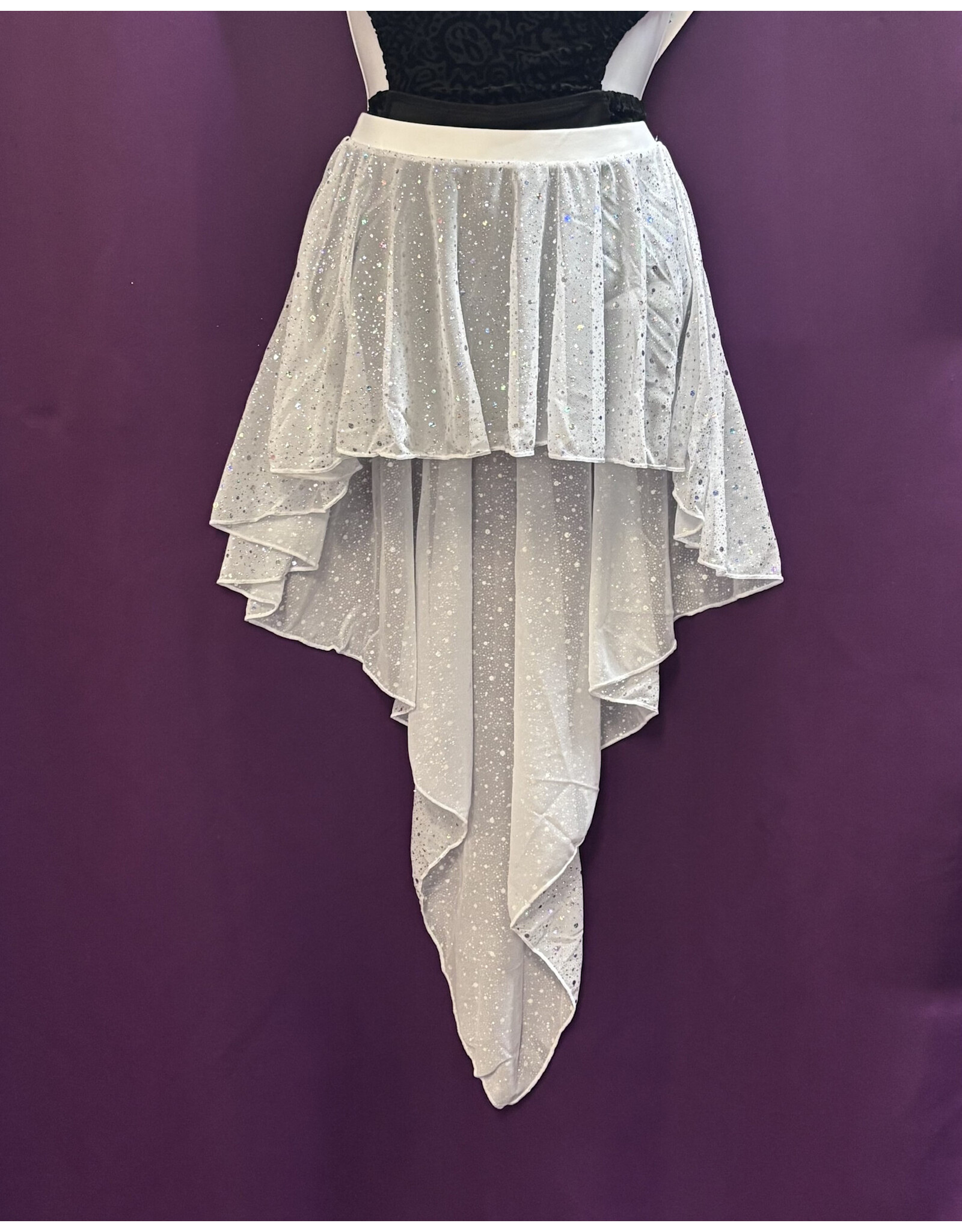 Body Wrappers Tween Twinkle Skirt White M-L