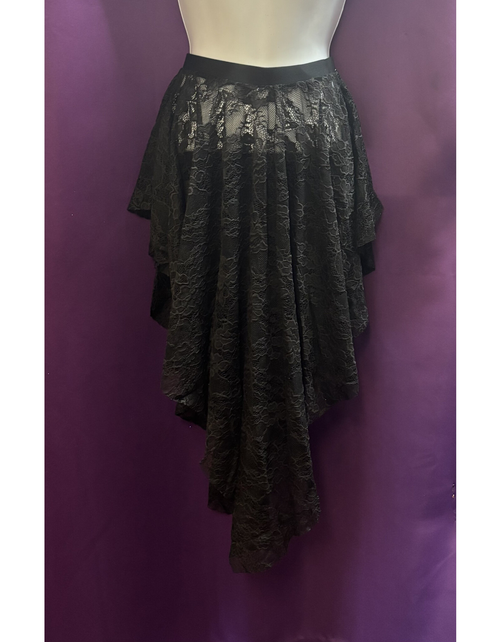 Body Wrappers Children's Convertible Lace Skirt - Black