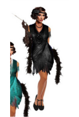 Fun World Gatsby Girl - Black Large