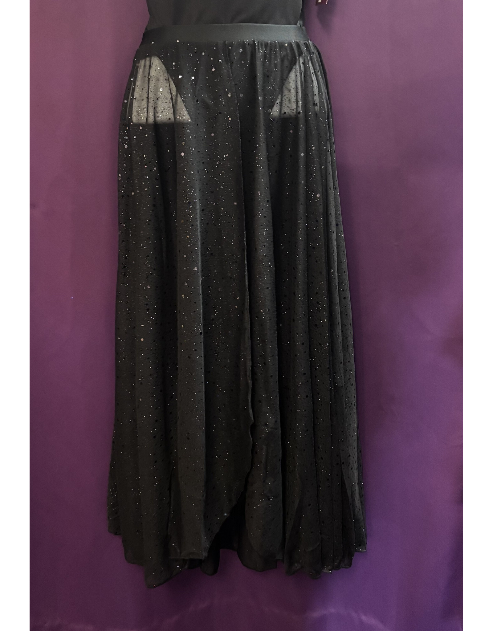 Body Wrappers Children's Twinkle Dance Skirt Black 12-14