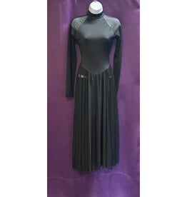 Body Wrappers Microtech™ Long Sleeve Dance Dress - Black