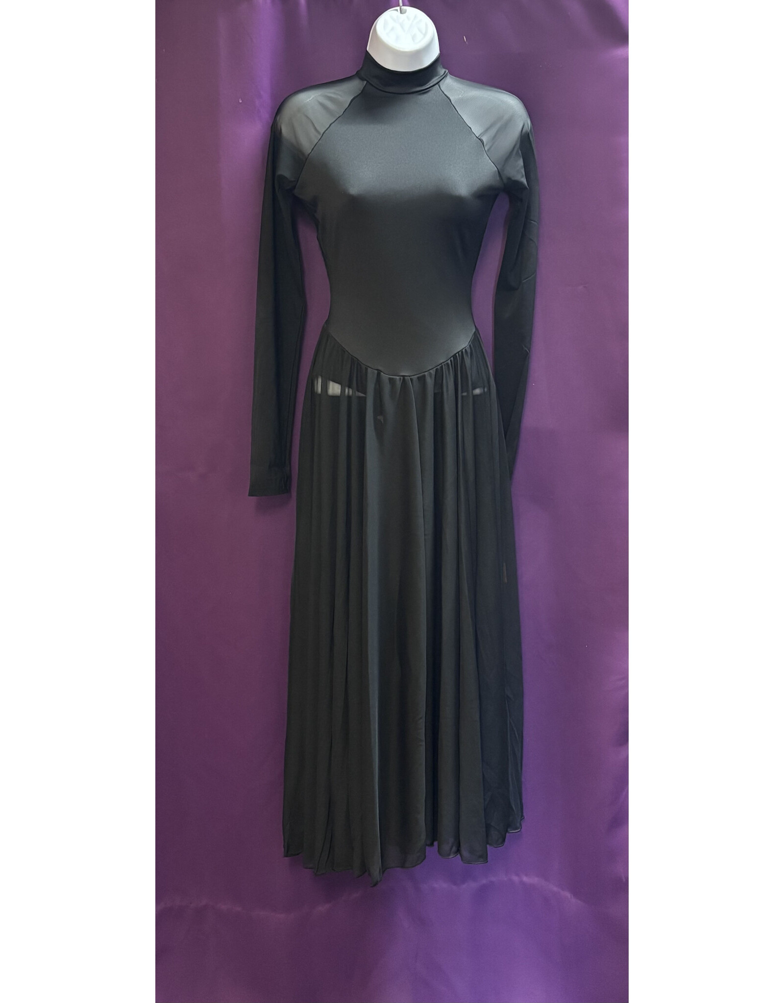 Body Wrappers Microtech™ Long Sleeve Dance Dress - Black