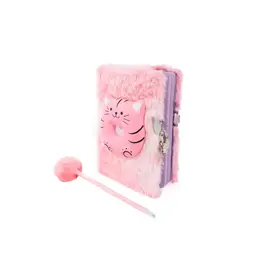 Great Pretenders Furry Friends Squishy Cat Journal - Light Pink
