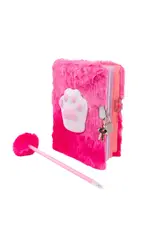 Great Pretenders Furry Friends Squishy Cat Journal - Bright Pink