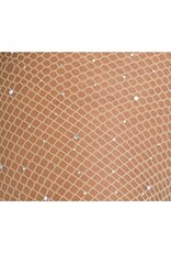 Fun World Rhinestone Fishnets - Tan
