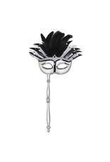 Beistle Feathered Mask with Stick