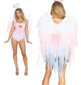 Leg Avenue Angel Ombre Chiffon Wings and Halo Headband