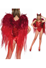 Leg Avenue Devil Ombre Chiffon Wings and Horn Headband
