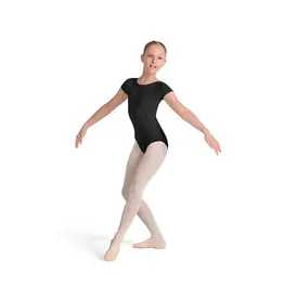 Mirella Children's Kaleidoscope Leotard with Twist Back BLACK