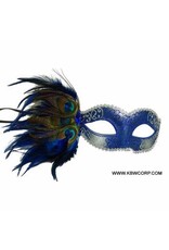 KBW Peacock Feather Mask - Blue