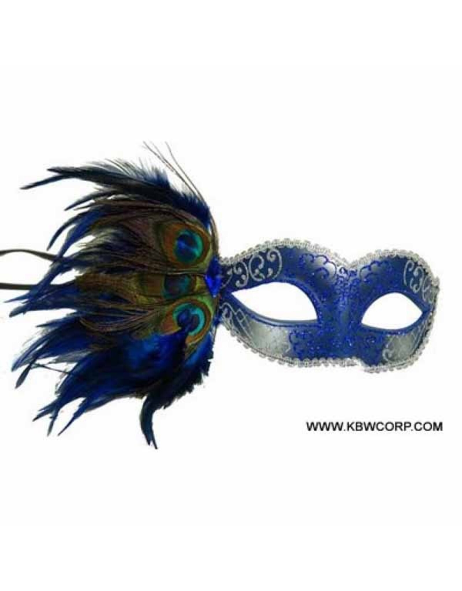 KBW Peacock Feather Mask - Blue