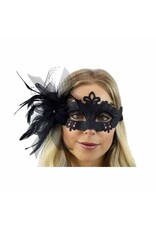 KBW Feather Flower Mask - Black