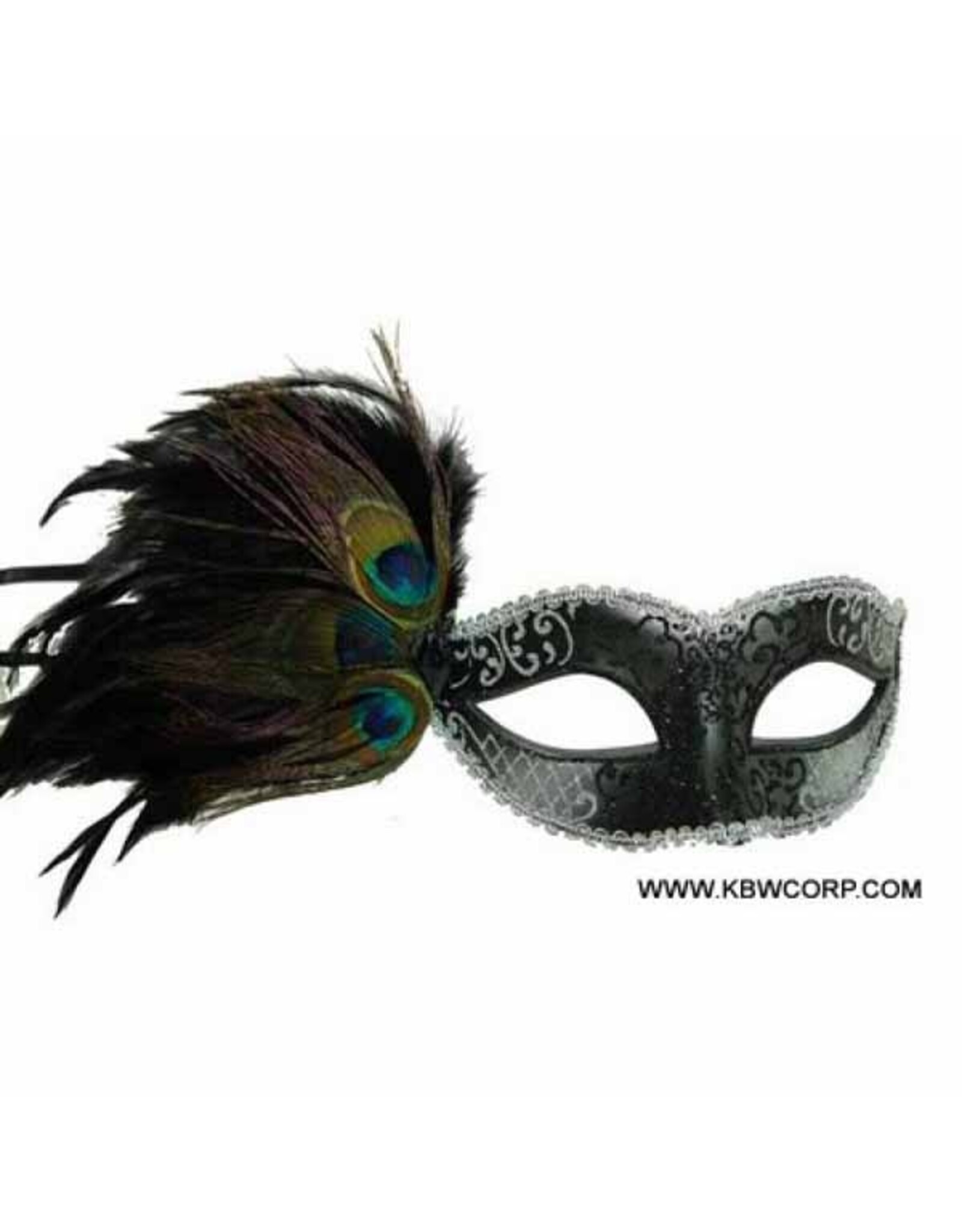 KBW Peacock Feather Mask - Black