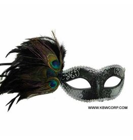 KBW Peacock Feather Mask - Black