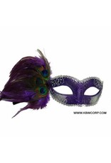 KBW Peacock Feather Mask - Purple