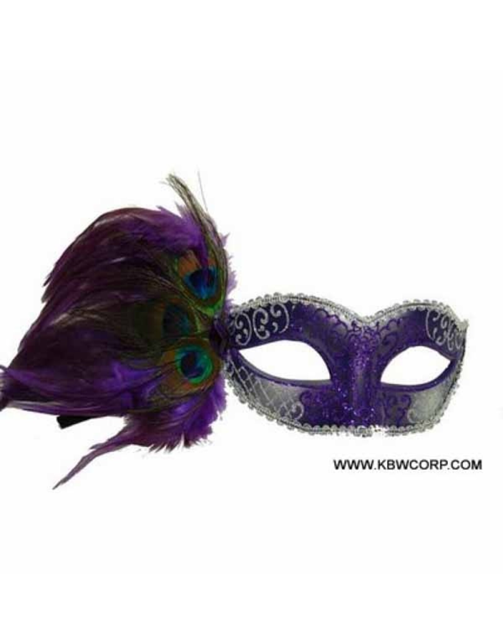 KBW Peacock Feather Mask - Purple