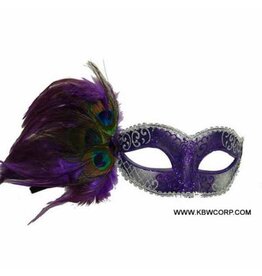 KBW Peacock Feather Mask - Purple