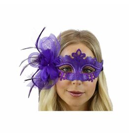 KBW Feather Flower Mask - Purple