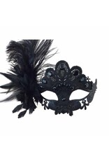 KBW Gem Feather Mask - Black
