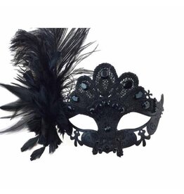 KBW Gem Feather Mask - Black