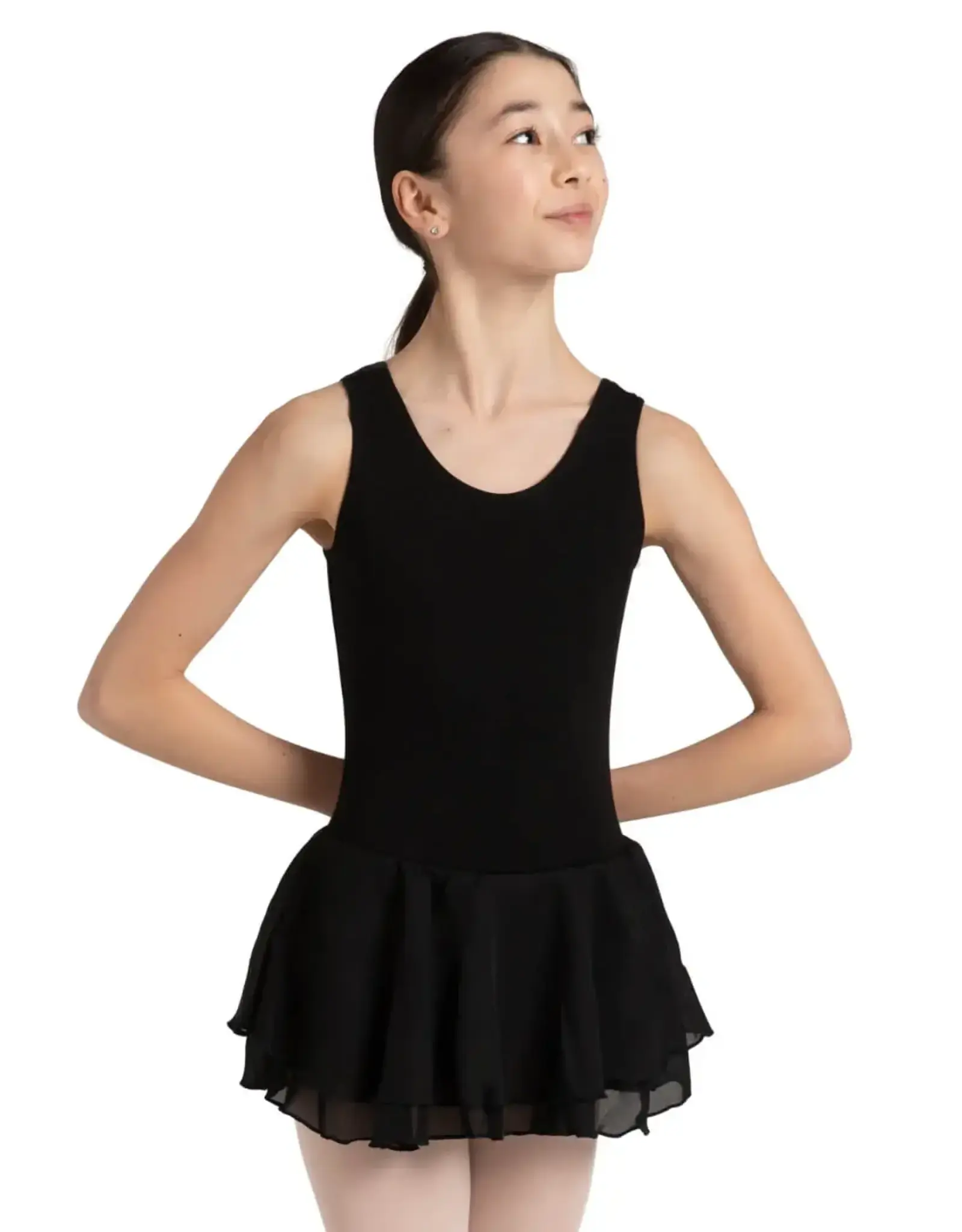 Capezio Children's Flowy Double Layer Skirt Dress - Black