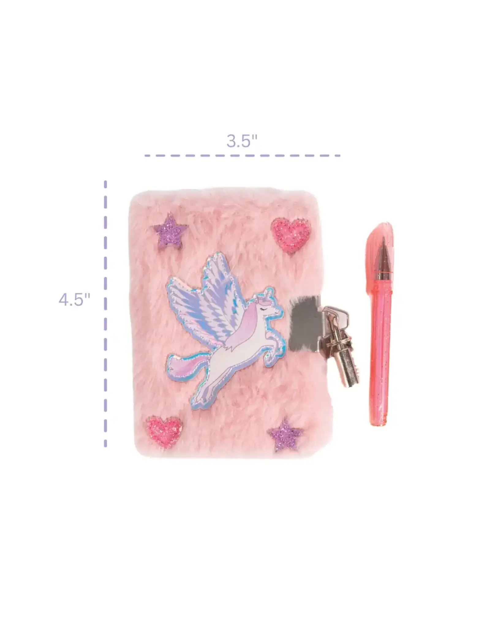 Great Pretenders Mini Furry Journal with Lock & Pen - Amazing Alicorn