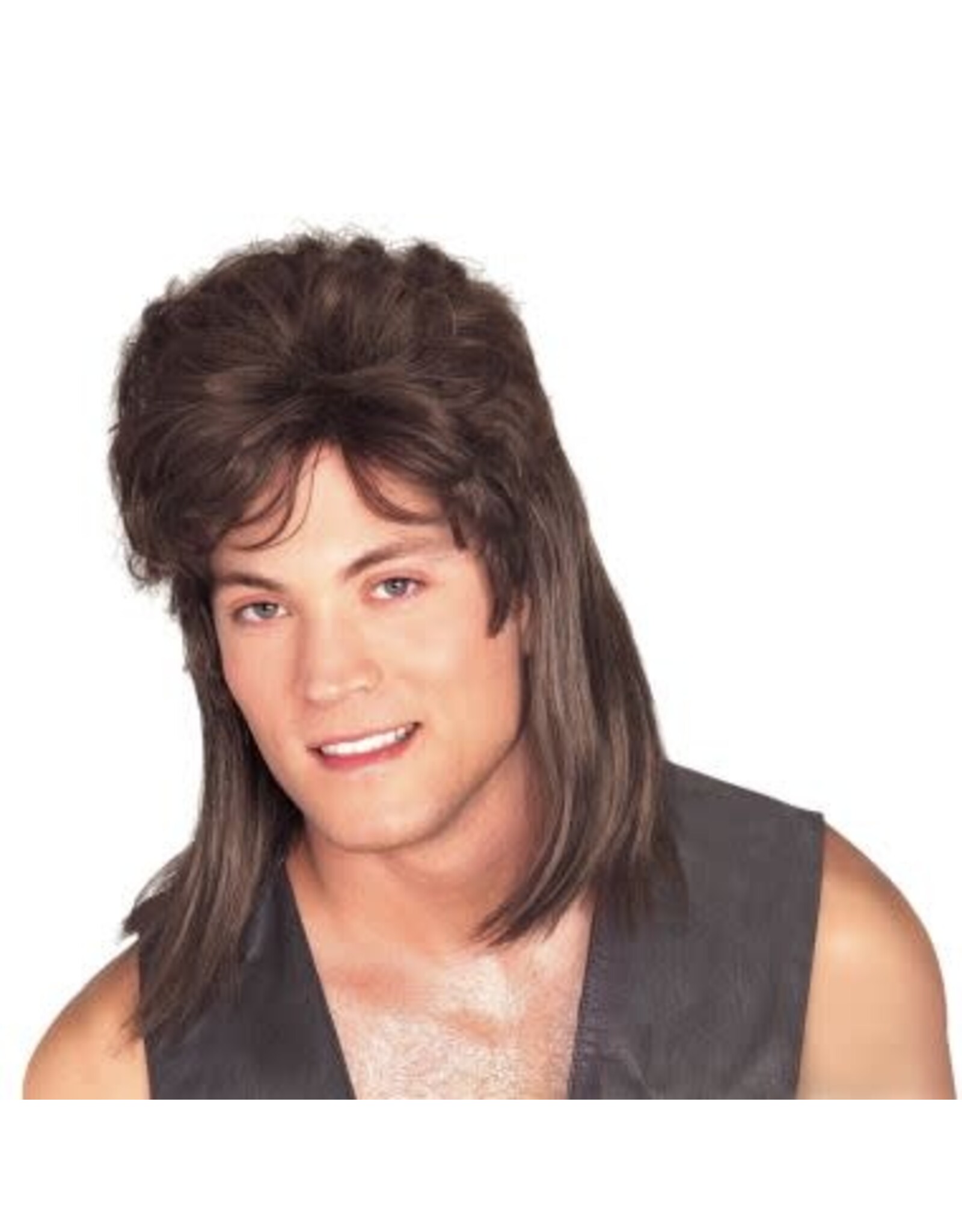 Rubies Costume Mullet Brown Wig