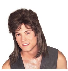 Rubies Costume Mullet Brown Wig