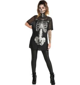 Rubies Costume Skeleton Tunic - Adult One Size