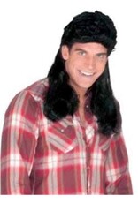 Fun World Super Mullet Wig - Black