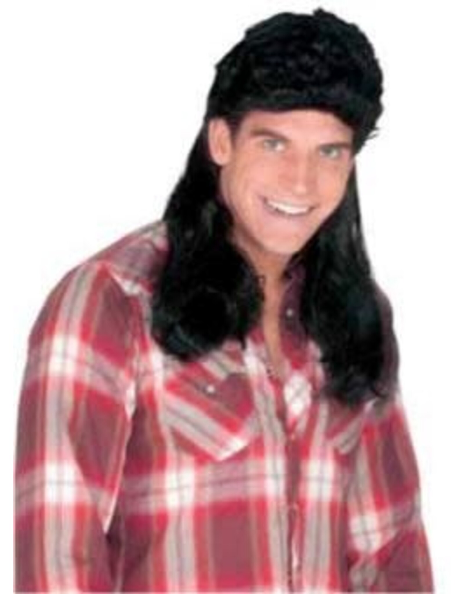 Fun World Super Mullet Wig - Black
