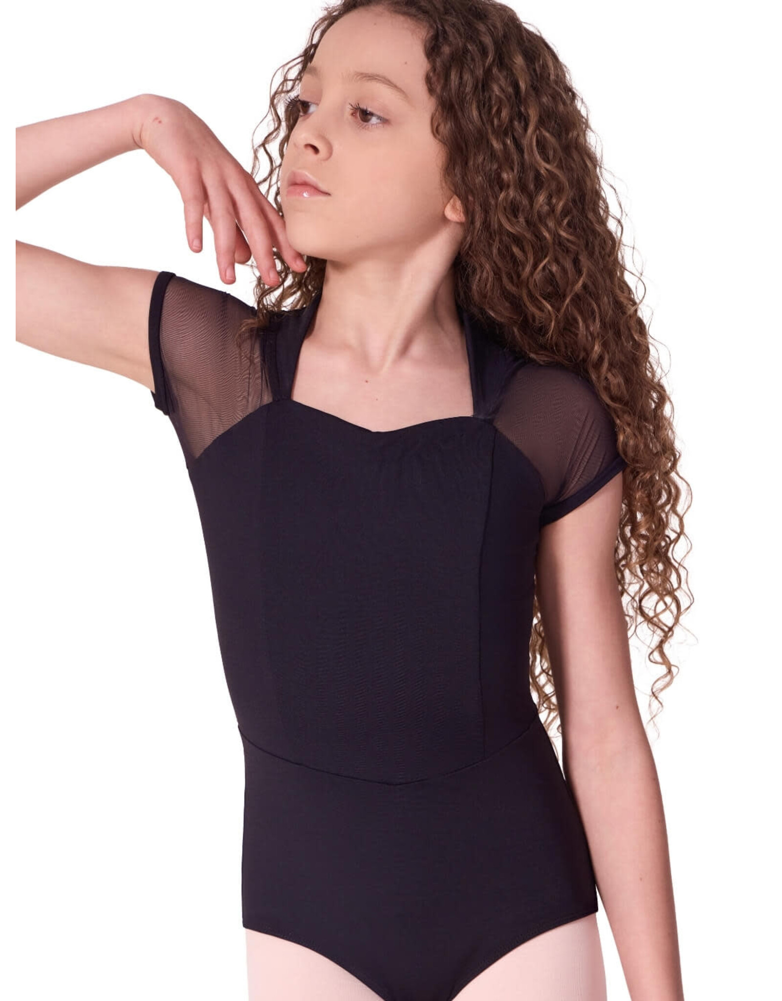 Capezio Children's Corset Short Sleeve Leotard  - Medium