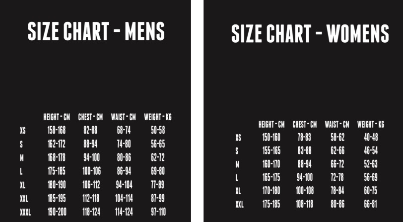 Sizing Chart