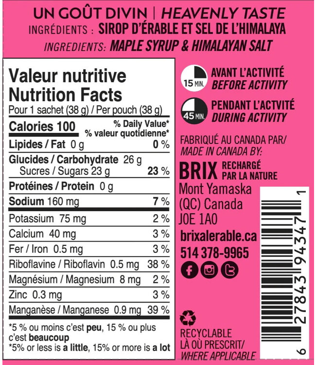 Brix Brix Maple Energy Gel Single