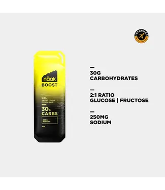Naak Boost Energy Gel 30g Carbs Salted Lemon 250mg Sodium single