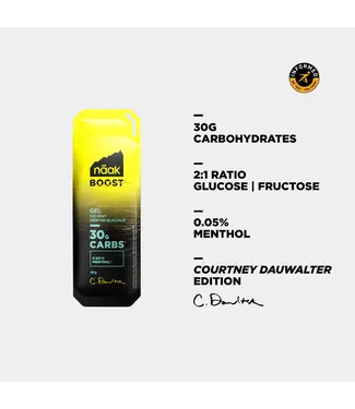 Naak Boost Energy Gel 30g Carbs Ice Mint .05% Menthol single
