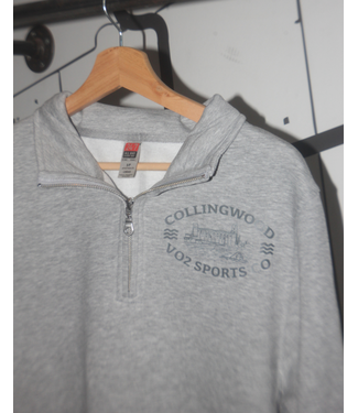 cotton quarter zip grey x-small