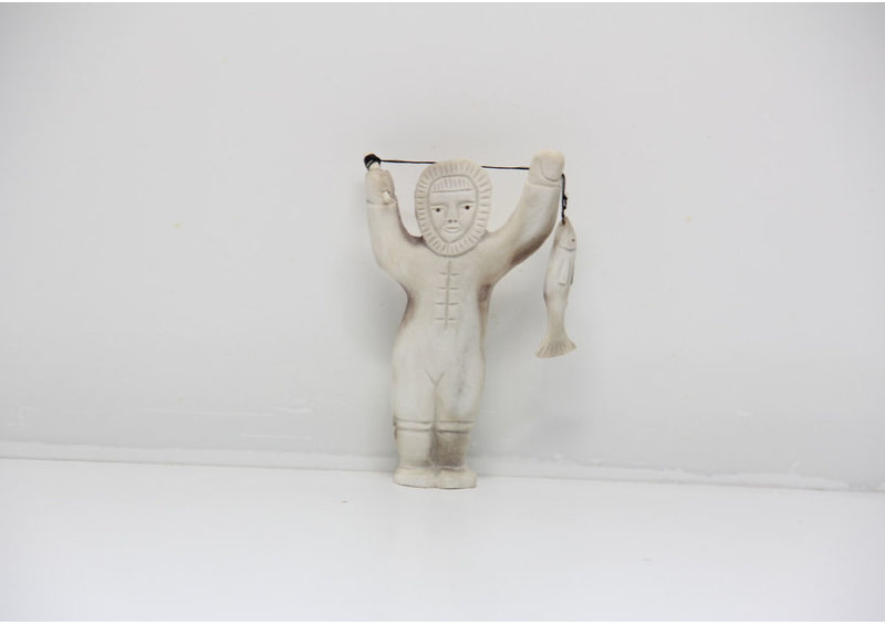 23916 Caribou antler fisherman by Ross Kayotak