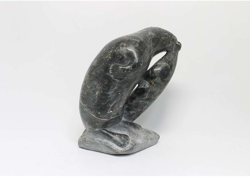 19171 Otter with fish artist unknown