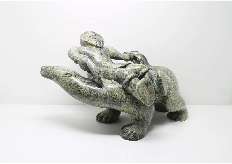 290 Man on bear by Mosisi Naluiju (29-4)