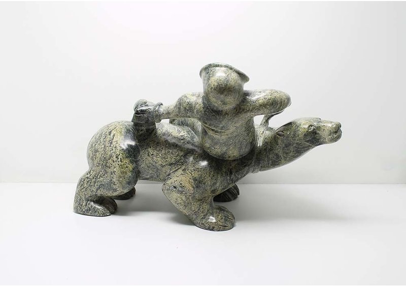 290 Man on bear by Mosisi Naluiju (29-4)