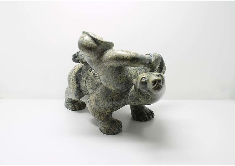 290 Man on bear by Mosisi Naluiju (29-4)