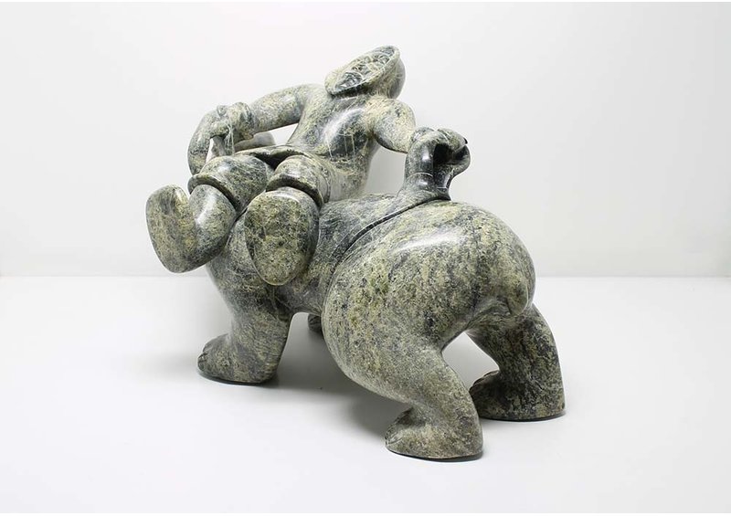 290 Man on bear by Mosisi Naluiju (29-4)