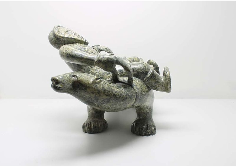 290 Man on bear by Mosisi Naluiju (29-4)