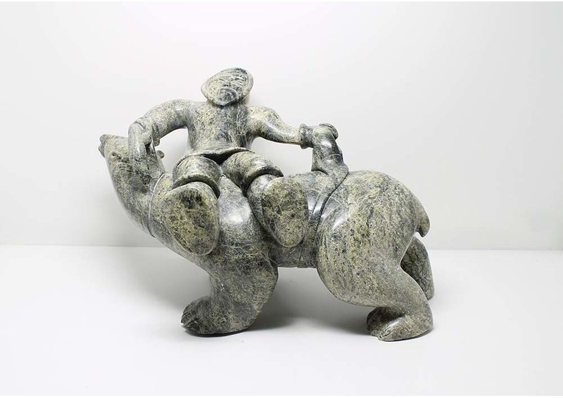 290 Man on bear by Mosisi Naluiju (29-4)