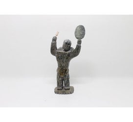 18845 Woman drum dancer by Archie Ishulutak